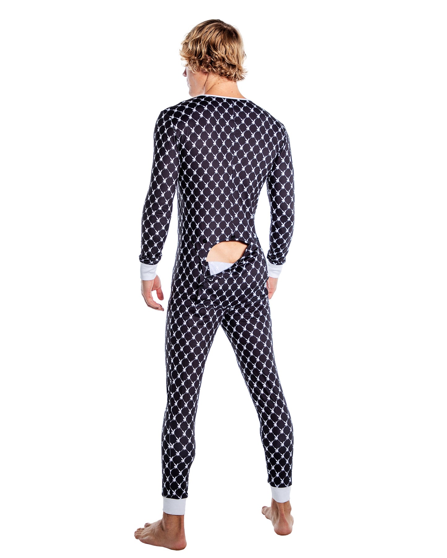 PBLI171 - Playboy Mens Bunny Cozy Lounge Union Suit