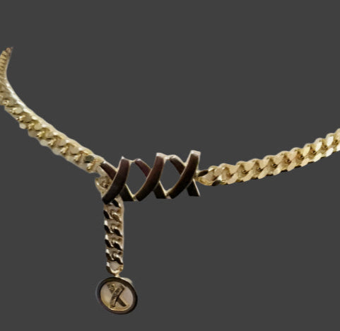 Vintage PALOMA PICASSO GOLD PLATED BRONZE “KISS” BELT