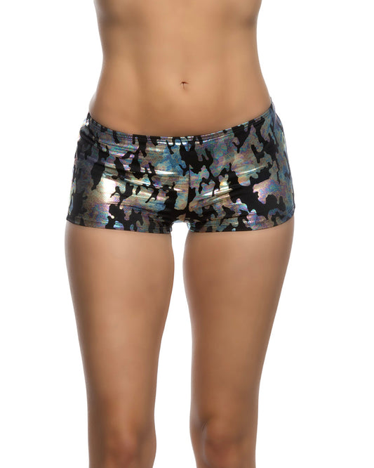 6633 - 1pc Low Rise Iridescent Camouflage Shorts