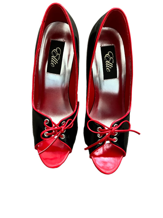 Ellie Shoes Women's Open Toe laced 5" Heeled Sandal