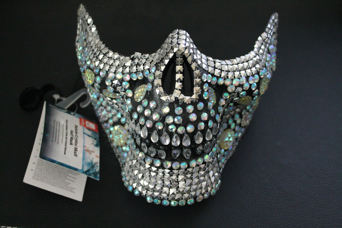 Deluxe Crystal Skull Half Face Mask